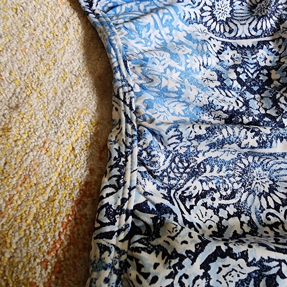 Tommy Bahama Blue Medallion Bandeau One Piece Swimsuit - Picture 4 of 9